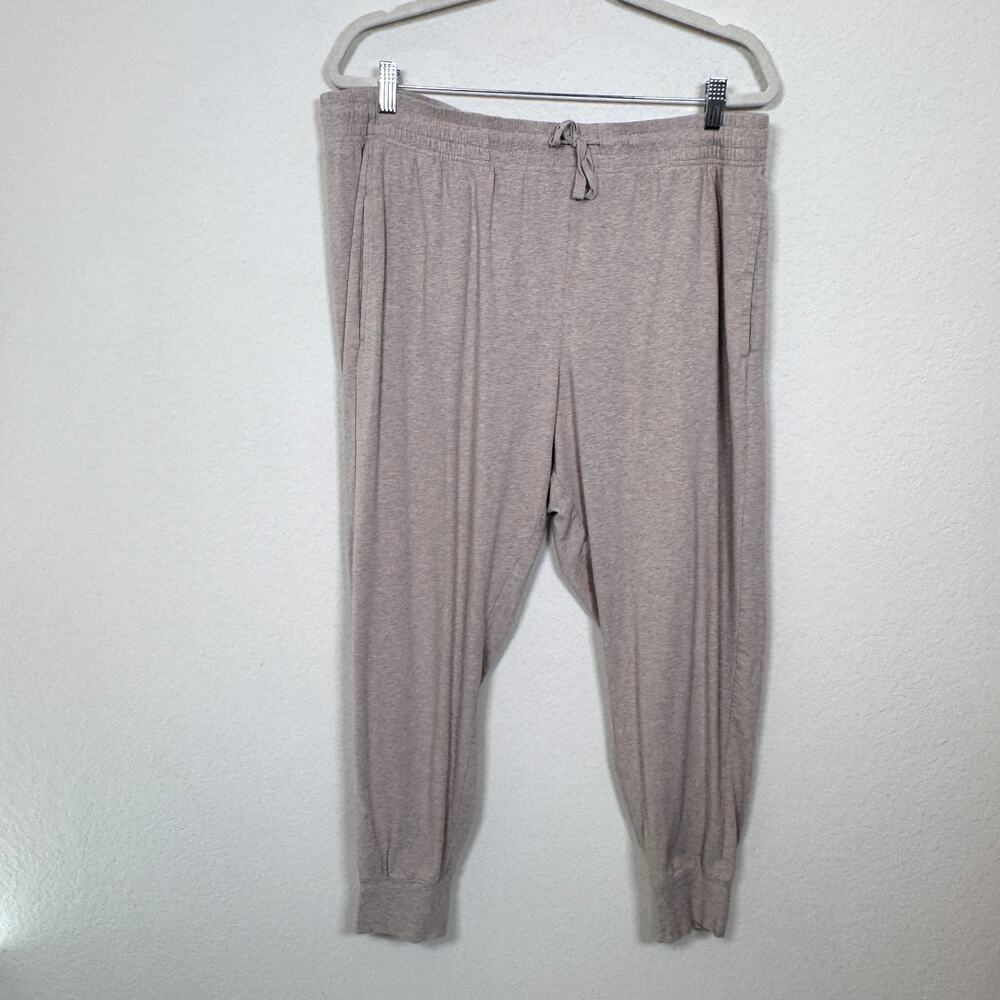 Pact Womens Lightweight Jogger Casual Pants Size XL Organic Cotton Oatmeal Tan